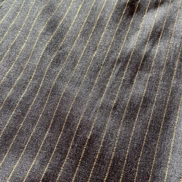 FRNCH Grey/gold pinstripe highwaisted trousers - Picture 5 of 15